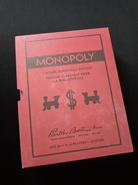 Monopoly Vintage Bookshelf Edition Game - Red